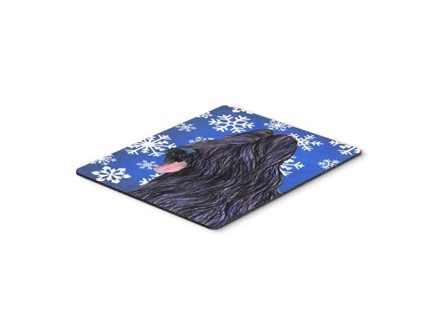 Caroline's Treasures Briard Winter Snowflakes Holiday Mouse Pad/Hot Pad/Trivet (SS4627MP)