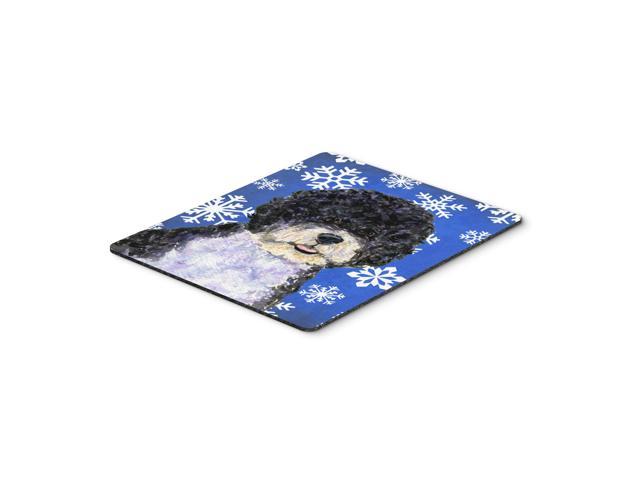 Caroline's Treasures Portuguese Water Dog Winter Snowflakes Holiday Mouse Pad/Hot Pad/Trivet (SS4628MP)