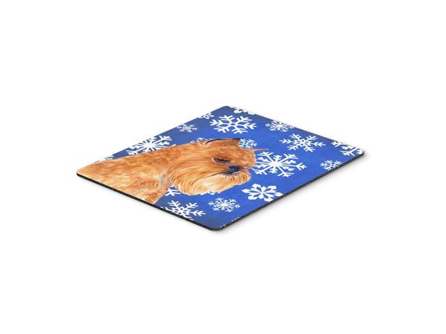 Caroline's Treasures Brussels Griffon Winter Snowflakes Holiday Mouse Pad/Hot Pad/Trivet (SS4632MP)