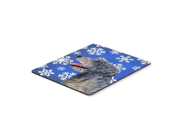 Caroline's Treasures Irish Wolfhound Winter Snowflakes Holiday Mouse Pad/Hot Pad/Trivet (SS4644MP)