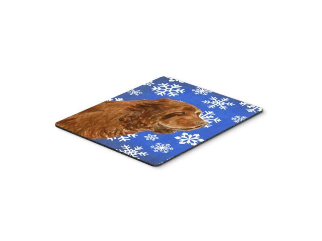 Caroline's Treasures Sussex Spaniel Winter Snowflakes Holiday Mouse Pad/Hot Pad/Trivet (SS4648MP)