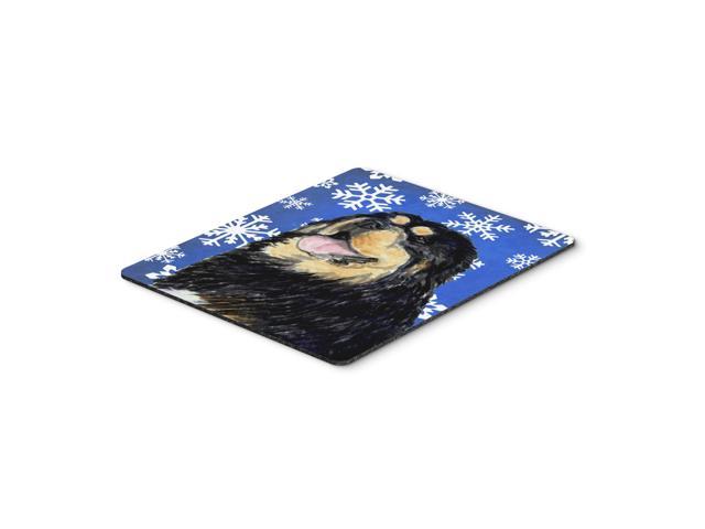 Caroline's Treasures Tibetan Mastiff Winter Snowflakes Holiday Mouse Pad/Hot Pad/Trivet (SS4650MP)