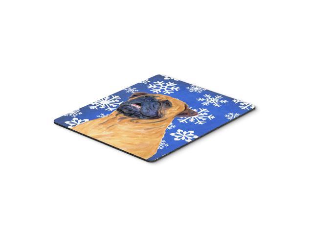 Caroline's Treasures Mastiff Winter Snowflakes Holiday Mouse Pad/Hot Pad/Trivet (SS4658MP)