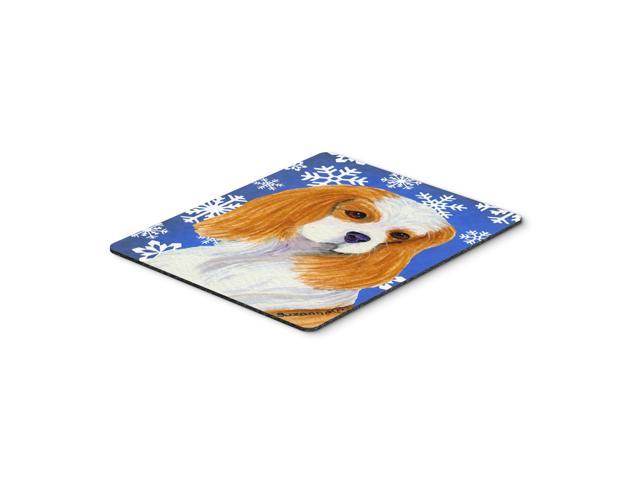 Caroline's Treasures Cavalier Spaniel Winter Snowflakes Holiday Mouse Pad/Hot Pad/Trivet (SS4665MP)