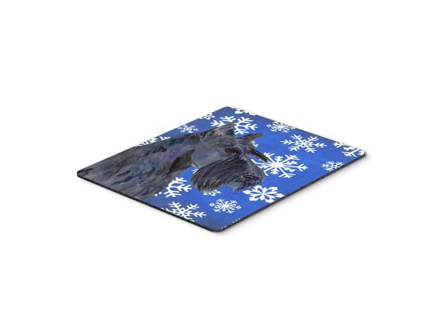 Caroline's Treasures Scottish Terrier Winter Snowflakes Holiday Mouse Pad/Hot Pad/Trivet (SS4667MP)