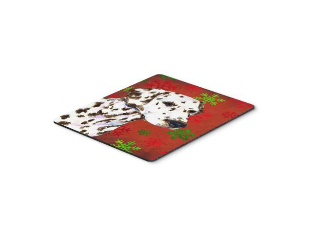 Caroline's Treasures Dalmatian Red & Green Snowflakes Christmas Mouse Pad/Hot Pad/Trivet (SS4676MP)