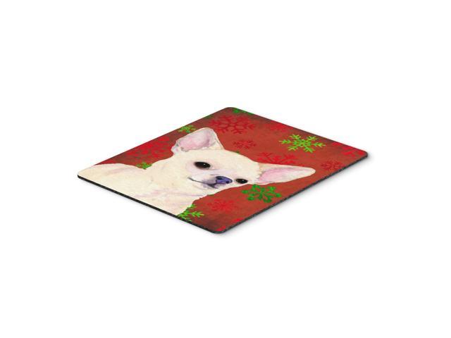 Caroline's Treasures Chihuahua Red & Green Snowflakes Christmas Mouse Pad/Hot Pad/Trivet (SS4679MP)