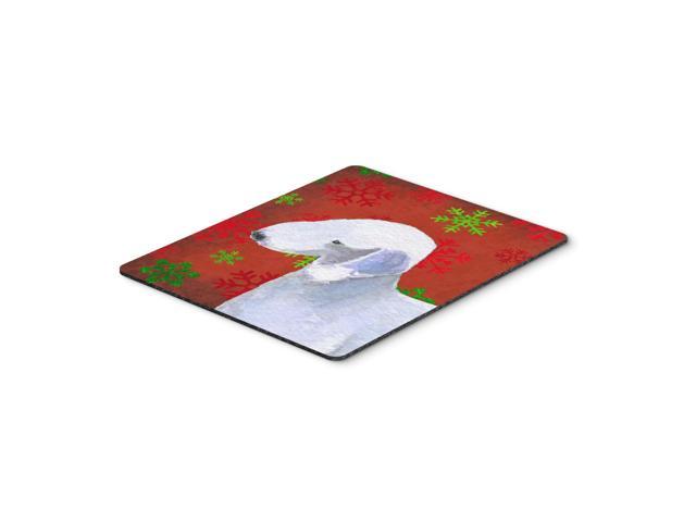 Caroline's Treasures Bedlington Terrier Red Green Snowflakes Christmas Mouse Pad/Hot Pad/Trivet (SS4690MP)