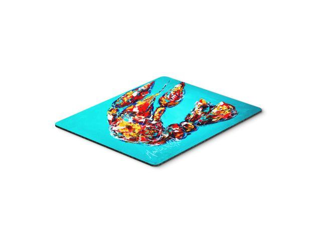 Caroline's Treasures Lucy the Crawfish in blue Mouse Pad/Hot Pad/Trivet (MW1161MP)