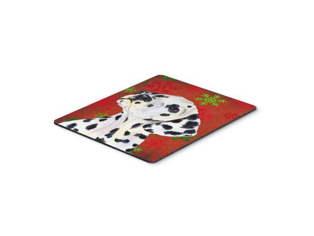 Caroline's Treasures Dalmatian Red & Green Snowflakes Christmas Mouse Pad/Hot Pad/Trivet (SS4699MP)