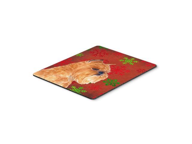 Caroline's Treasures Brussels Griffon Snowflakes Holiday Christmas Mouse Pad/Hot Pad/Trivet (SS4701MP)