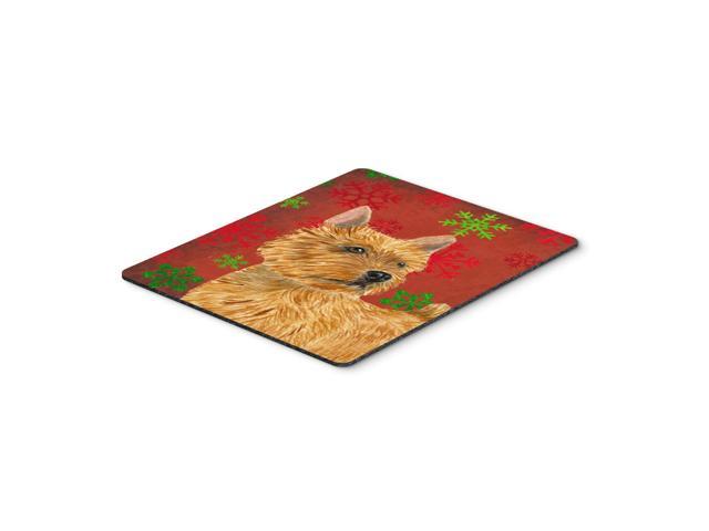 Caroline's Treasures Norwich Terrier Snowflakes Holiday Christmas Mouse Pad/Hot Pad/Trivet (SS4706MP)