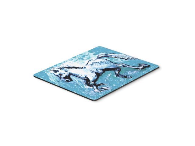 Caroline's Treasures Shadow the Horse in blue Mouse Pad/Hot Pad/Trivet (MW1171MP)