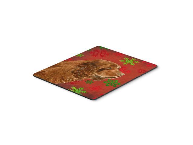 Caroline's Treasures Sussex Spaniel Snowflakes Holiday Christmas Mouse Pad/Hot Pad/Trivet (SS4717MP)