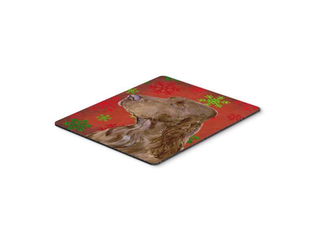 Caroline's Treasures Field Spaniel Red & Green Snowflakes Christmas Mouse Pad/Hot Pad/Trivet (SS4732MP)