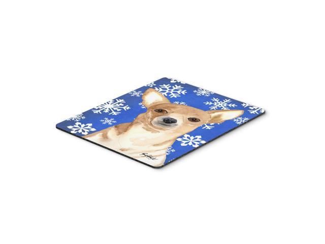 Caroline's Treasures White Snowflake Chihuahua Christmas Mouse Pad/Hot Pad/Trivet (RDR3011MP)