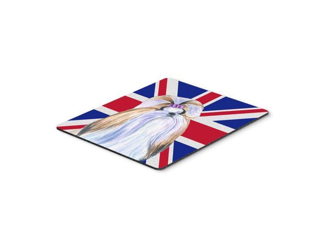 Caroline's Treasures Shih Tzu with English Union Jack British Flag Mouse Pad/Hot Pad/Trivet (SS4907MP)
