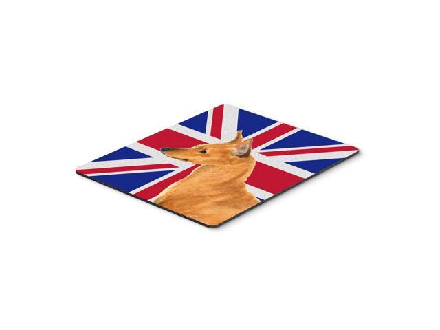 Caroline's Treasures Min Pin with English Union Jack British Flag Mouse Pad/Hot Pad/Trivet (SS4908MP)