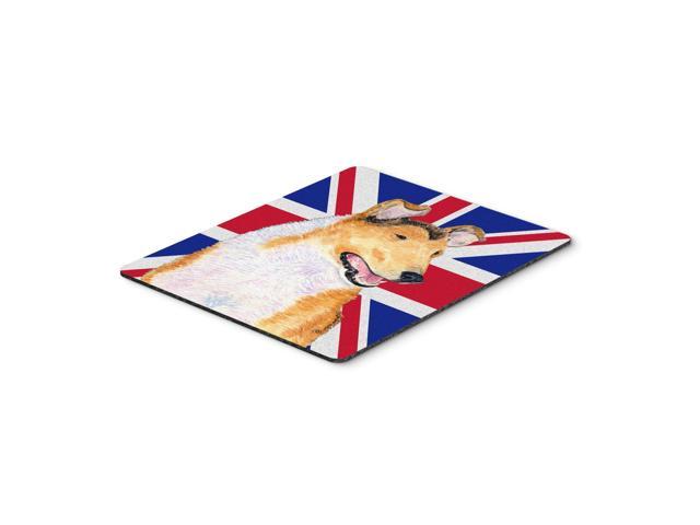 Caroline's Treasures Collie Smooth with English Union Jack British Flag Mouse Pad Hot Pad/Trivet (SS4912MP)