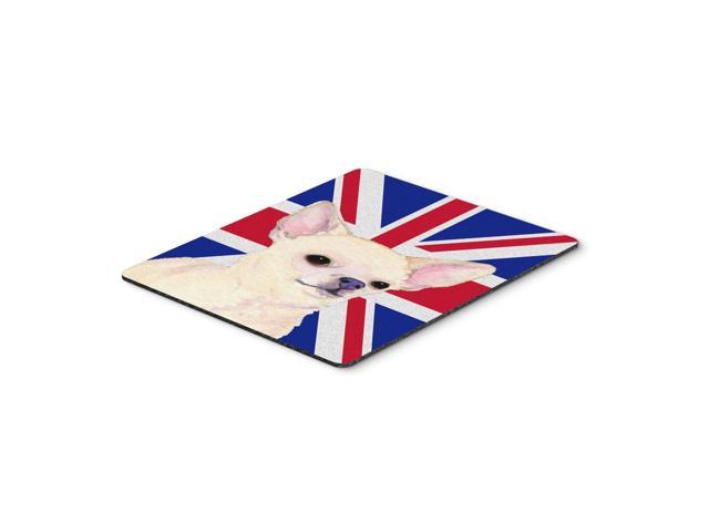 Caroline's Treasures Chihuahua with English Union Jack British Flag Mouse Pad/Hot Pad/Trivet (SS4914MP)
