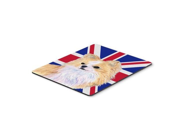 Caroline's Treasures Chihuahua with English Union Jack British Flag Mouse Pad/Hot Pad/Trivet (SS4915MP)