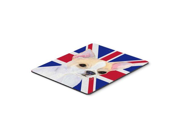 Caroline's Treasures Chihuahua with English Union Jack British Flag Mouse Pad/Hot Pad/Trivet (SS4916MP)
