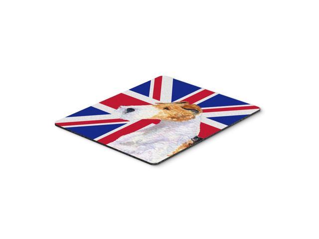 Caroline's Treasures Fox Terrier with English Union Jack British Flag Mouse Pad/Hot Pad/Trivet (SS4920MP)
