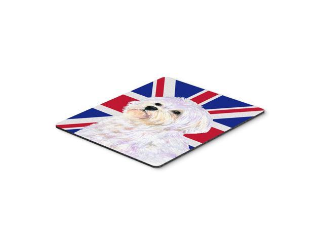 Caroline's Treasures Maltese with English Union Jack British Flag Mouse Pad/Hot Pad/Trivet (SS4923MP)