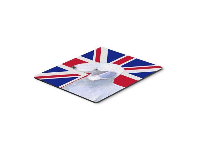 Caroline's Treasures Bedlington Terrier with English Union Jack British Flag Mouse Pad/Trivet (SS4925MP)
