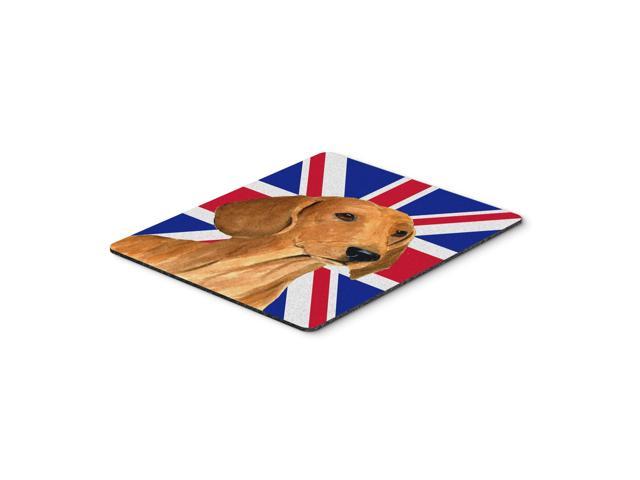 Caroline's Treasures Dachshund with English Union Jack British Flag Mouse Pad/Hot Pad/Trivet (SS4929MP)