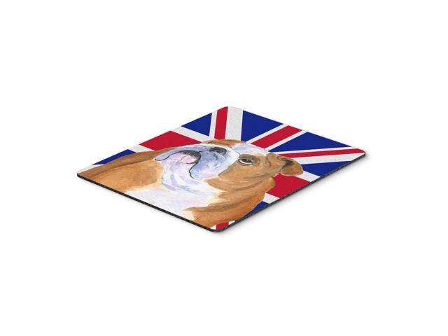 Caroline's Treasures English Bulldog with English Union Jack British Flag Mouse Pad Hot Pad/Trivet (SS4933MP)