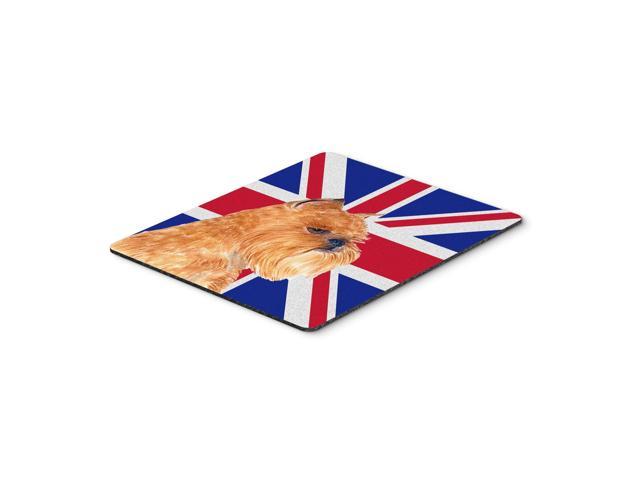 Caroline's Treasures Brussels Griffon with English Union Jack British Flag Mouse Pad/Trivet (SS4936MP)