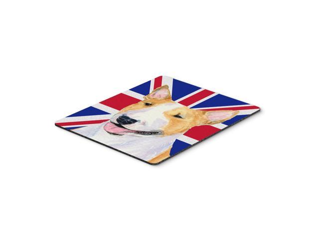 Caroline's Treasures Bull Terrier with English Union Jack British Flag Mouse Pad/Hot Pad/Trivet (SS4938MP)