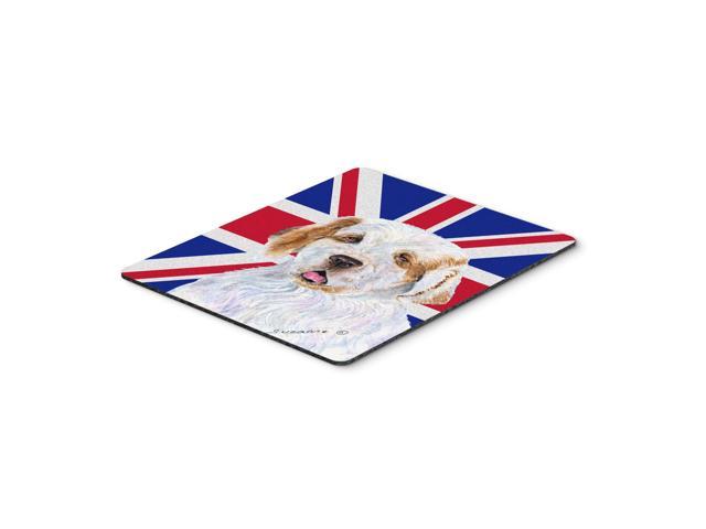 Caroline's Treasures Clumber Spaniel with English Union Jack British Flag Mouse Pad Hot Pad/Trivet (SS4942MP)