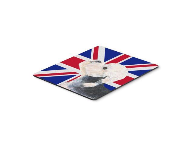 Caroline's Treasures Dandie Dinmont Terrier with English Union Jack British Flag Mouse Pad/Trivet (SS4945MP)