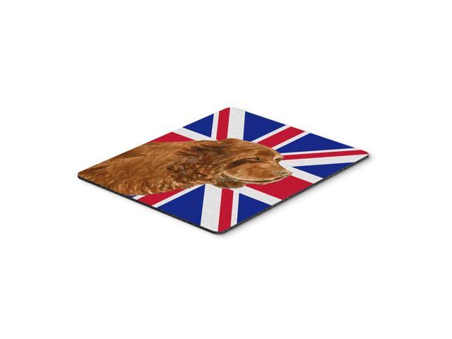 Caroline's Treasures Sussex Spaniel with English Union Jack British Flag Mouse Pad Hot Pad/Trivet (SS4952MP)