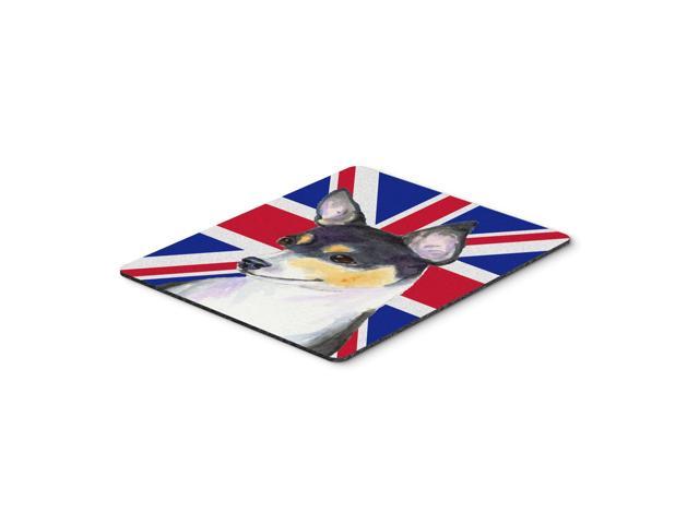 Caroline's Treasures Rat Terrier with English Union Jack British Flag Mouse Pad/Hot Pad/Trivet (SS4960MP)