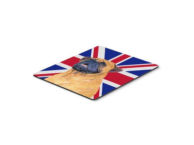 Caroline's Treasures Bullmastiff with English Union Jack British Flag Mouse Pad/Hot Pad/Trivet (SS4962MP)