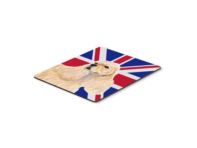 Caroline's Treasures Cocker Spaniel Buff with English Union Jack British Flag Mouse Pad/Trivet (SS4964MP)