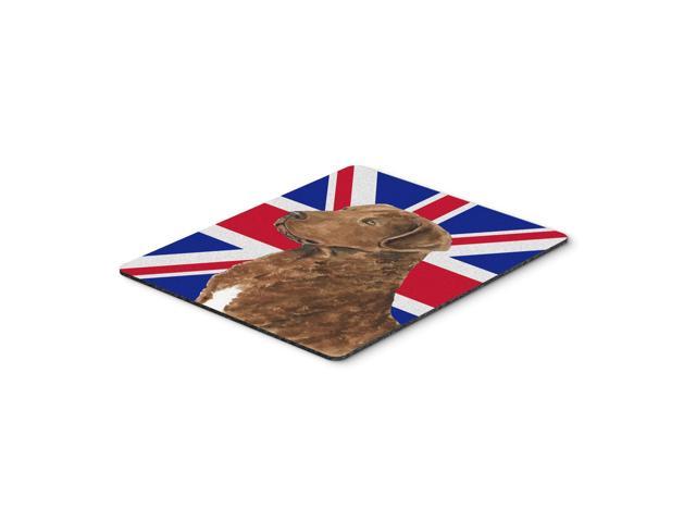 Caroline's Treasures Curly Coated Retriever with English Union Jack British Flag Mouse Pad/Trivet (SS4973MP)