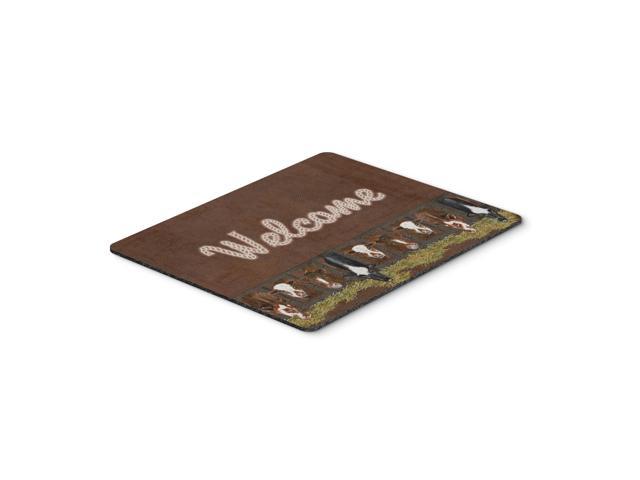 Caroline's Treasures Welcome Mat with Cows Mouse Pad/Hot Pad/Trivet (SB3058MP)