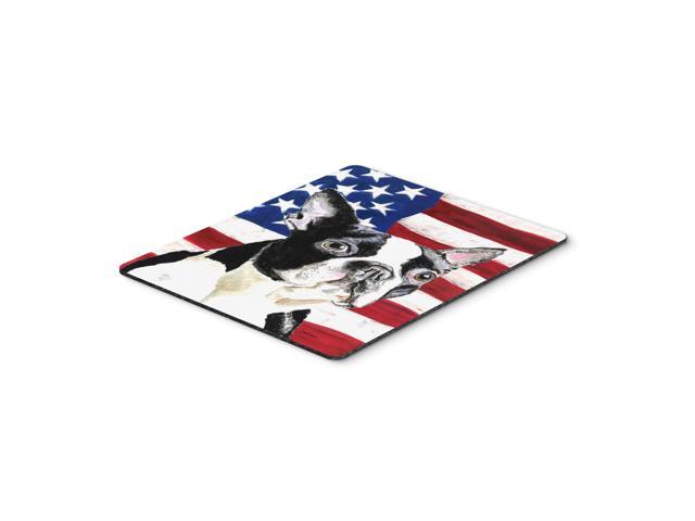 Caroline's Treasures Mouse/Hot Pad/Trivet USA American Flag with Boston Terrier (SC9001MP)