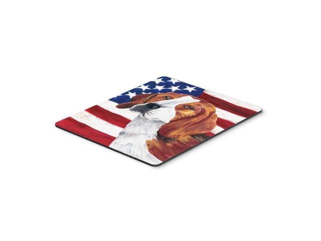 Caroline's Treasures Mouse/Hot Pad/Trivet USA American Flag with Beagle (SC9005MP)