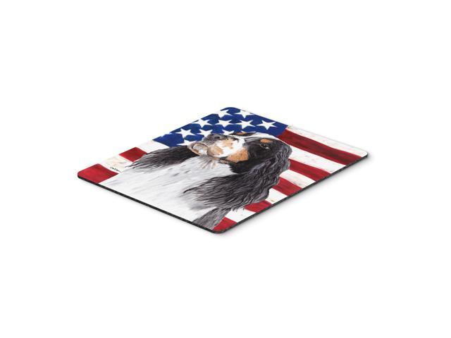 Caroline's Treasures Mouse/Hot Pad/Trivet USA American Flag with Springer Spaniel (SC9016MP)