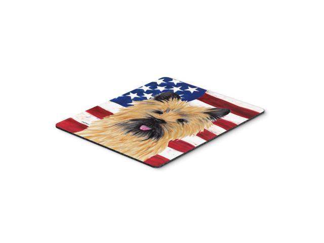 Caroline's Treasures Mouse/Hot Pad/Trivet USA American Flag with Cairn Terrier (SC9017MP)