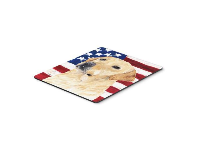 Caroline's Treasures Mouse/Hot Pad/Trivet USA American Flag with Labrador (SC9018MP)