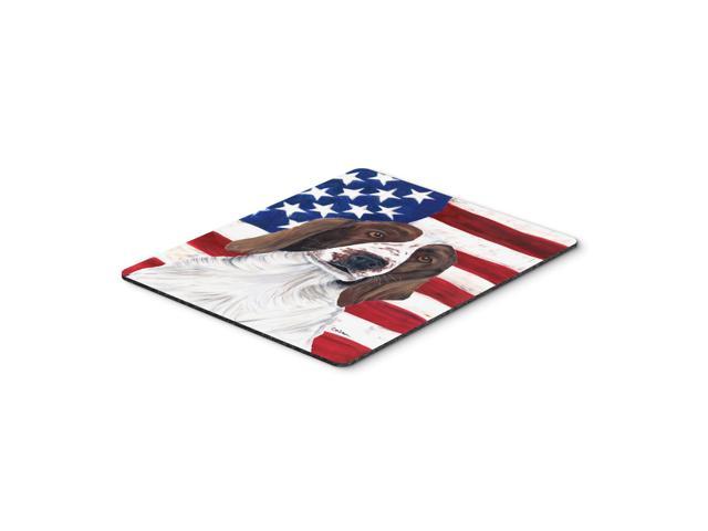 Caroline's Treasures Mouse/Hot Pad/Trivet USA American Flag with Welsh Springer Spaniel (SC9024MP)