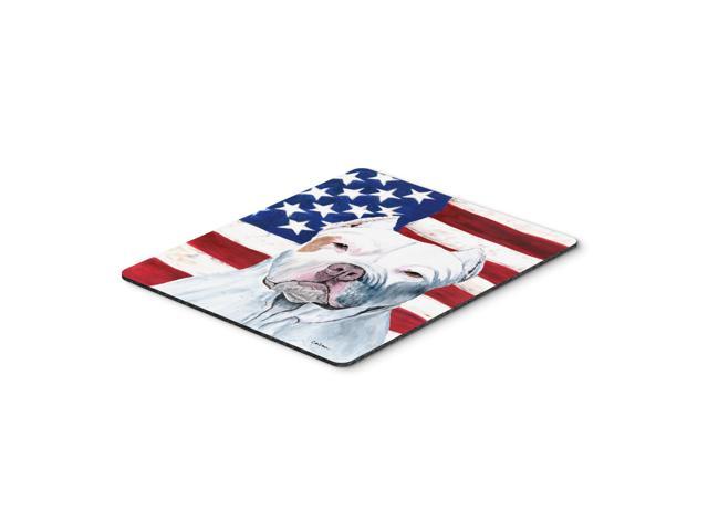 Caroline's Treasures Mouse/Hot Pad/Trivet USA American Flag with Pit Bull (SC9026MP)