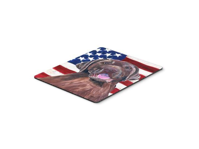 Caroline's Treasures Mouse/Hot Pad/Trivet USA American Flag with Labrador (SC9029MP)