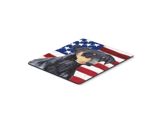 Caroline's Treasures Mouse/Hot Pad/Trivet USA American Flag with Doberman (SC9030MP)